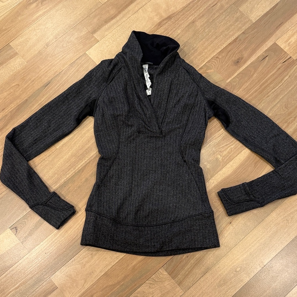 lululemon athletica Charcoal Grey Funnel Neck Pullover